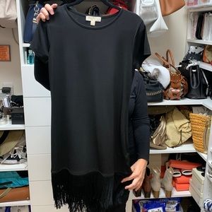 Michael Kors t-shirt dress with fringe NWT